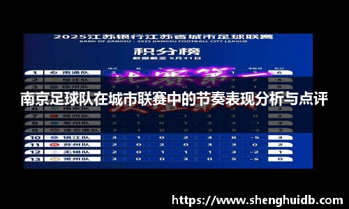 南京足球队在城市联赛中的节奏表现分析与点评